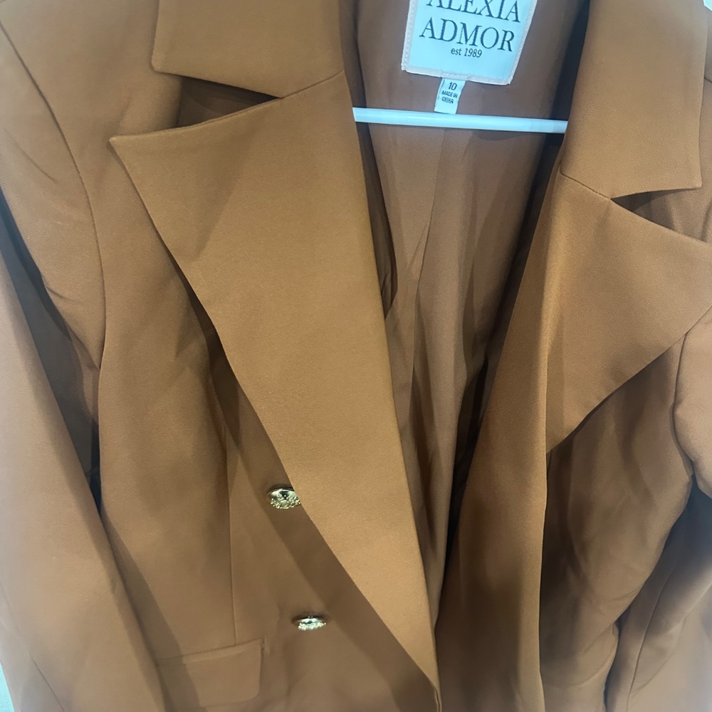 Blazer /Women's ALEXIA ADMOR Farrah Twill Classic Double Breasted Jacket - Picture 8 of 10